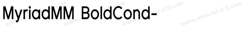 MyriadMM BoldCond字体转换
